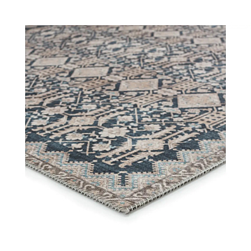 Nikki Chu by Jaipur Living Dalia Trellis Dark Blue Tan Area Rug 