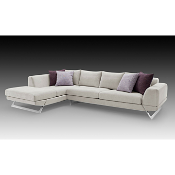 Lia Sectional Sofa, Beige Fabric | Creative Furniture