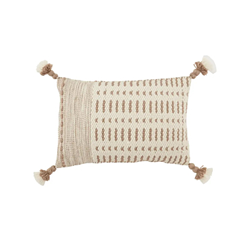 Jaipur Living Calvert Tribal Ivory Indoor/ Outdoor Lumbar Pillow 13X21 inch