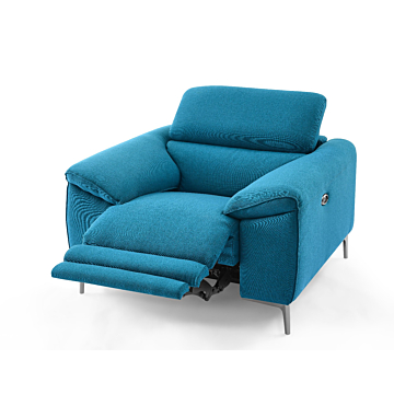 Lucca Fabric Armchair with Recliner | Creative Furniture-Turquois Fabric HTL