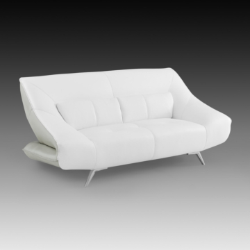 Madrid Modern Loveseat, White-Grey | Creative Furniture
