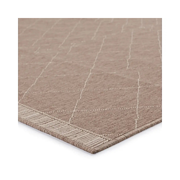 Vibe by Jaipur Living Almasi Indoor/ Outdoor Trellis Dark Taupe Beige Area Rug