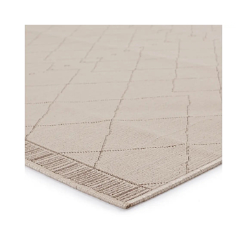 Vibe by Jaipur Living Almasi Indoor/ Outdoor Trellis Beige Dark Taupe Area Rug 