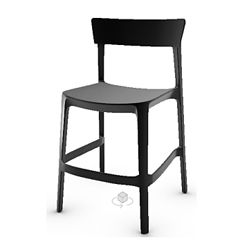 Calligaris Skin Stackable Polypropylene Stool Suitable For Outdoor Use