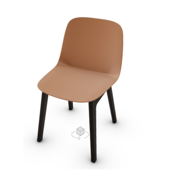 Calligaris Vela Chair With Wooden Base