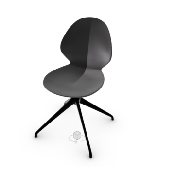 Calligaris Basil 360° Swivelling Chair With Aluminum Base