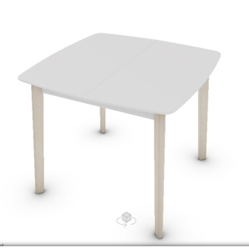 Calligaris Cream Table Table With Square Extendible Top And Wooden Legs