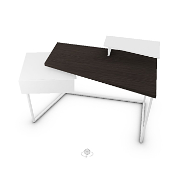 Calligaris Layers Design Desk With Metal Frame Drawer