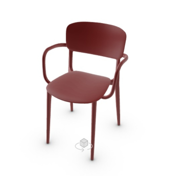 Calligaris Liberty Polypropylene Stackable Chair With Armrest Suitable For Outdoor UseCalligaris Liberty Polypropylene Stackable Chair With Armrest Suitable For Outdoor Use