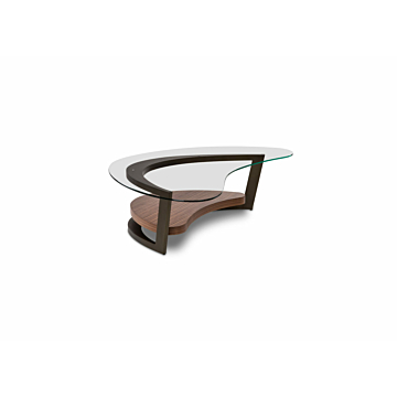 Elite Modern Maui Coffee Table with Walnut Java Finished Shelf