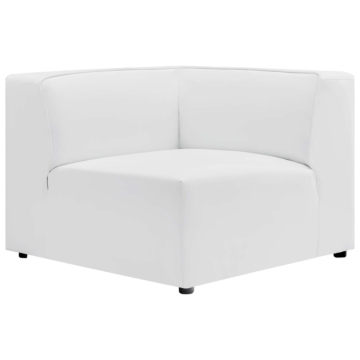 Modway Mingle Vegan Leather Corner Chair-White