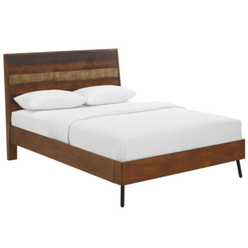 Modway Arwen Rustic Wood Bed, Queen