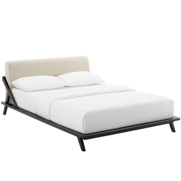 Modway Luella Upholstered Fabric Platform Bed, Queen