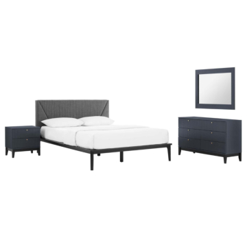 Modway Dakota 4 Piece Modern, Upholstered Bedroom Set