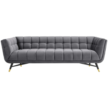 Modway Adept Performance Velvet Sofa-Gray