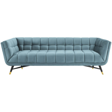 Modway Adept Performance Velvet Sofa-Sea Blue