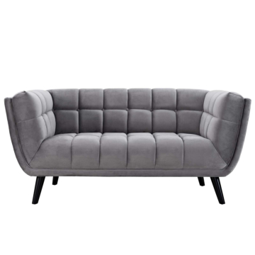 Modway Bestow Performance Velvet Loveseat-Gray