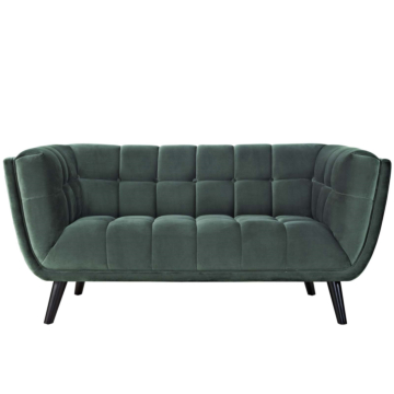 Modway Bestow Performance Velvet Loveseat-Green