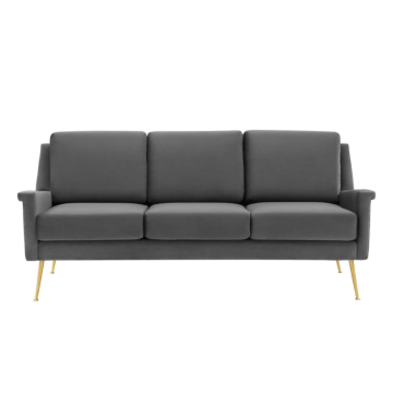 Modway Chesapeake Performance Velvet Sofa-Gold Gray