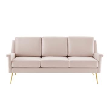 Modway Chesapeake Performance Velvet Sofa-Gold Pink