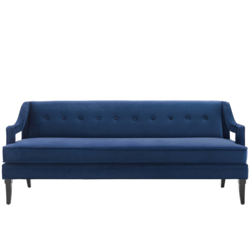 Modway Concur Button Tufted Performance Velvet Sofa-Navy Blue