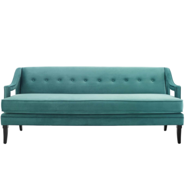 Modway Concur Button Tufted Performance Velvet Sofa-Teal