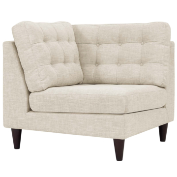 Modway Empress Upholstered Fabric Corner Sofa-Beige