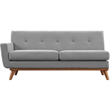 Modway Engage Left-Arm Loveseat-Expectation Gray