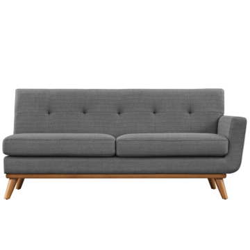 Modway Engage Right-Arm Upholstered Fabric Loveseat-Gray