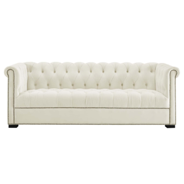 Modway Heritage Performance Velvet Sofa-Ivory