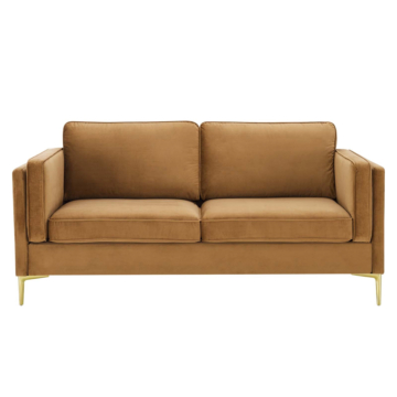 Modway Kaiya Performance Velvet Sofa-Cognac