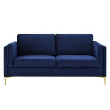 Modway Kaiya Performance Velvet Sofa-Midnight Blue