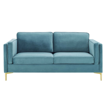 Modway Kaiya Performance Velvet Sofa-Sea Blue