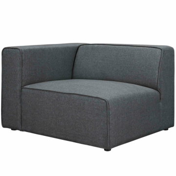 Modway Mingle Fabric Left-Facing Sofa-Gray