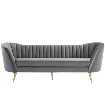 Modway Opportunity Vertical Channel Tufted Curved Performance Velvet Sofa