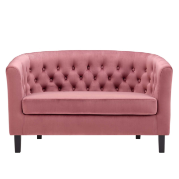 Modway Prospect Performance Velvet Loveseat-Dusty Rose