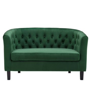 Modway Prospect Performance Velvet Loveseat-Emerald