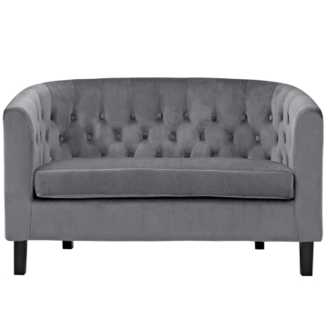 Modway Prospect Performance Velvet Loveseat-Gray