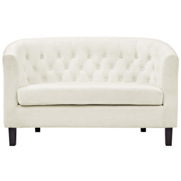 Modway Prospect Performance Velvet Loveseat-Ivory