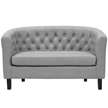 Modway Prospect Upholstered Fabric Loveseat-Light Gray