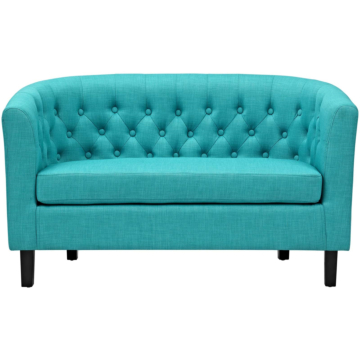Modway Prospect Upholstered Fabric Loveseat-Pure Water