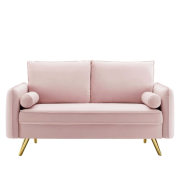 Modway Revive Performance Velvet Loveseat-Pink