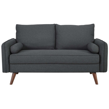 Modway Revive Upholstered Fabric Loveseat-Gray