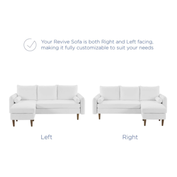Modway Revive Upholstered Right or Left Sectional Sofa-White