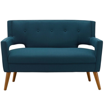 Modway Sheer Upholstered Fabric Loveseat-Azure