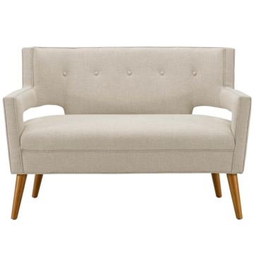 Modway Sheer Upholstered Fabric Loveseat-Sand