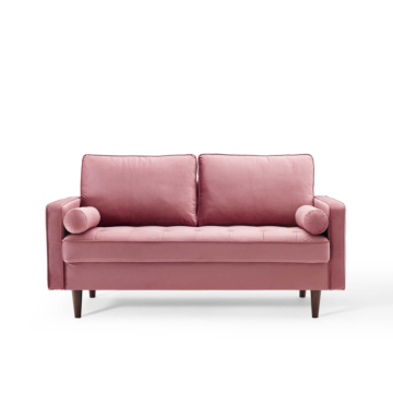 Modway Valour Performance Velvet Loveseat-Dusty Rose