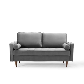 Modway Valour Performance Velvet Loveseat-Gray