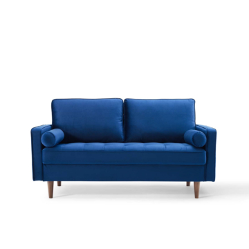 Modway Valour Performance Velvet Loveseat-Navy Blue