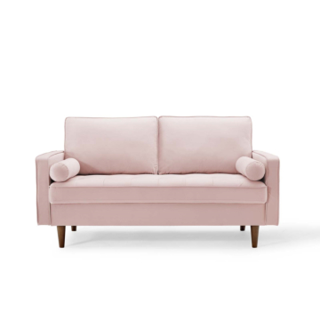 Modway Valour Performance Velvet Loveseat-Pink